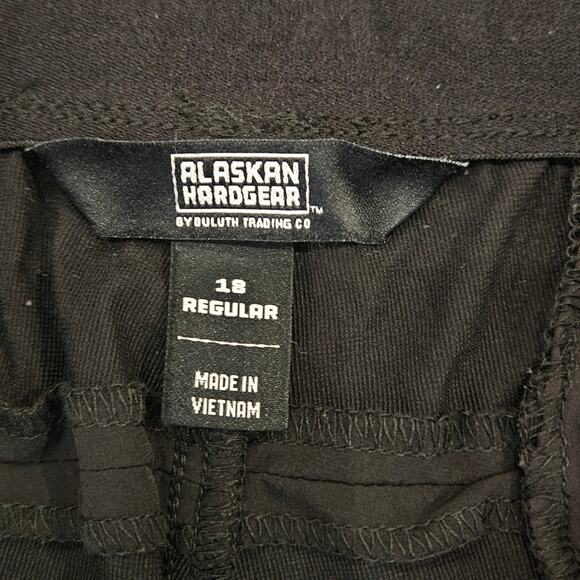 Duluth Trading Co Alaskan Hardgear Joggers Women’s 18R Black Stretch Performance - Picture 9 of 11